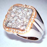 Diamant Ring in Weiss/Gelbgold 750